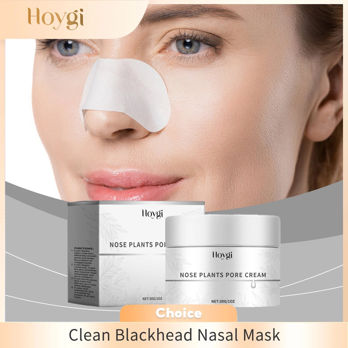 Blackhead Removal Nasal Mask Clean the Nose Blackheads Pimples Shrink Tightening Pores Exfoliate Oil Control Anti Acne Skin Care