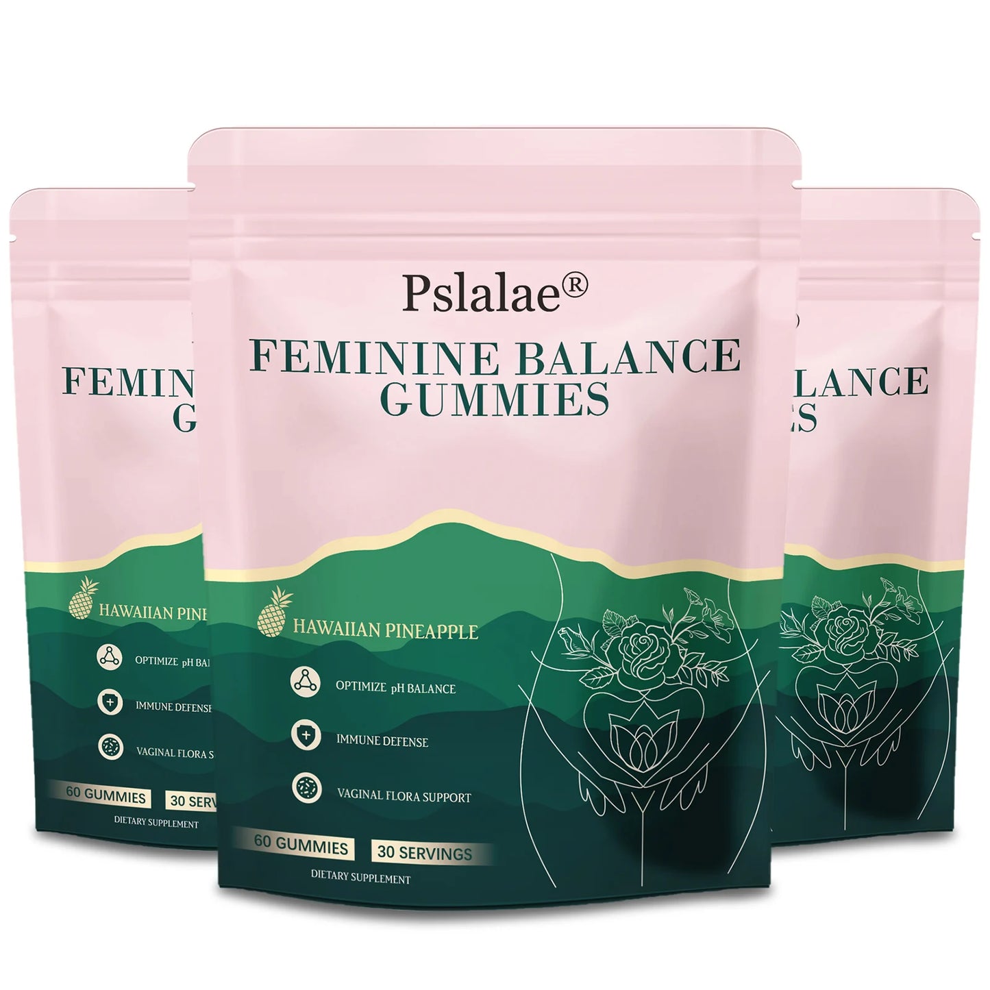 Premium Feminine Balance Gummies 30 Servings Help Regulate Physiological Balance And Enhances Immunity Rich In Multiple Vitamins