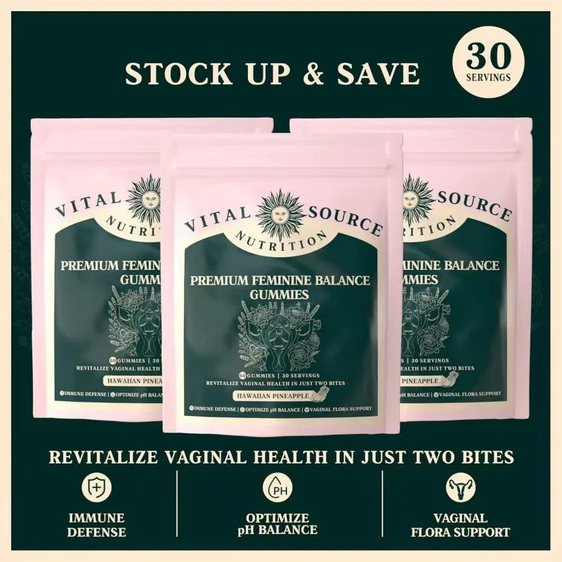 1 pack of female balanced gummies supplement nutrition improve immunity promote digestion absorption relieve fatigue