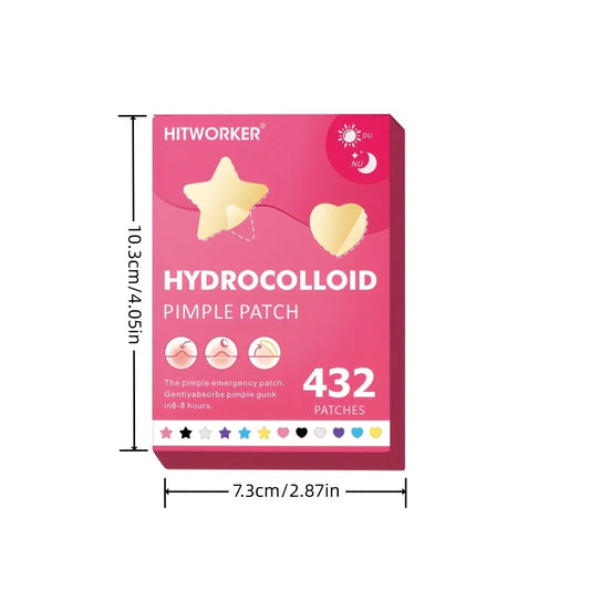 432 cute star-shaped acne patches in 6colors Invisible acne patches Invisible acne care Facial skin care Beauty tools