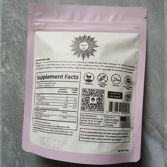 1 pack of female balanced gummies supplement nutrition improve immunity promote digestion absorption relieve fatigue